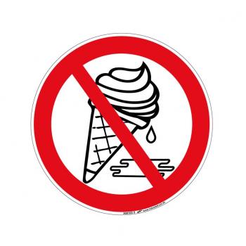 Verbotsschild Schild - Eis essen verboten - Gr. ca. 10 cm - 309163-3