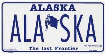 Aluminium-Schild - ALASKA the last Frontier - ca. 30 x 15 cm - 309221/1
