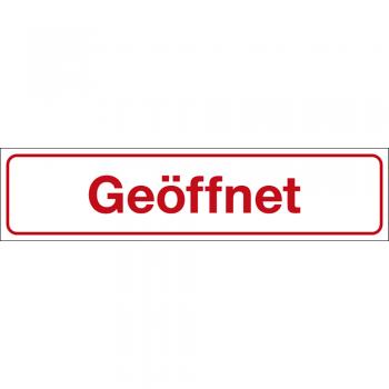 Hinweisschild - GEÖFFNET - Gr. ca. 25 x 6 cm - 309327