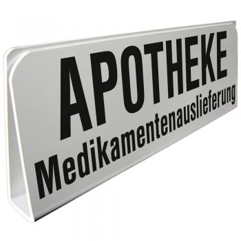 Klemmschild fuer Sonnenblende Auto - Apotheke Medikamentenauslieferung - 309513 Gr. ca. 29,5cm x 10cm x 2,5cm