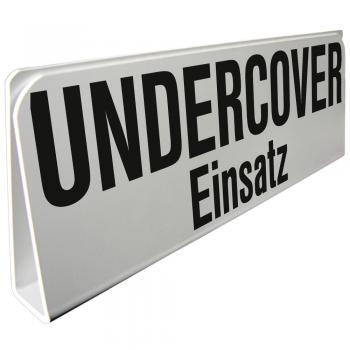 Klemmschild fuer Sonnenblende Auto - Undercover Einsatz - 309514 Gr. ca. 29,5cm x 10cm x 2,5cm