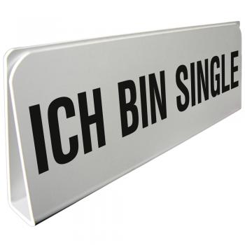 Klemmschild fuer Sonnenblende Auto - Ich bin Single - 309518 Gr. ca. 29,5cm x 10cm x 2,5cm