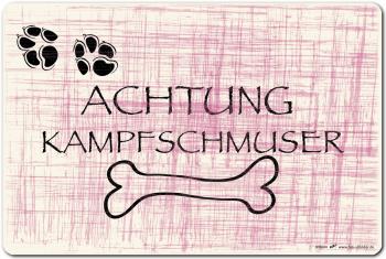 (309604) PST-SCHILD - ACHTUNG KAMPFSCHMUSER - Gr. ca. 30 x 20 cm - Kunststoff-Schild Hinweisschild