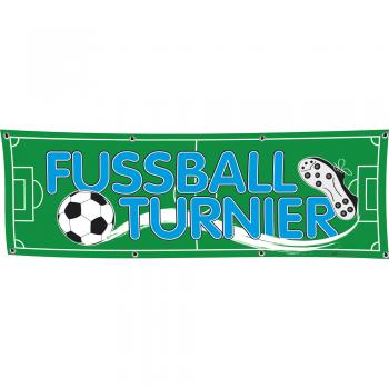 Banner Werbebanner - Fussball Turnier - 3x1m - Spannband für Ihren Werbeauftritt / Bedruckt mit Ihrem Motiv - 309803