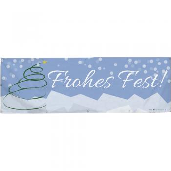 Spannband Banner Werbebanner Weihnachten Frohes Fest Gr. 3x1m 309924