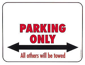 Parkschild  Kunststoffschild - Parking Only - 308845 - Gr. 40 x 30 cm
