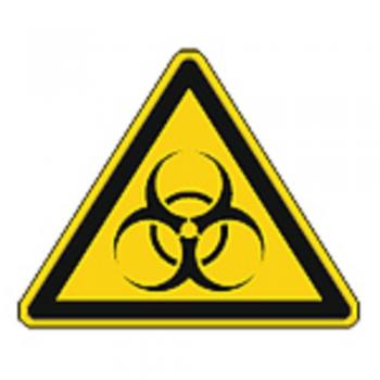 Schild Warnzeichen nach ISO 7010 - Warnung vor Biogefährdung - 320289 Gr. ca. 19 x 16 cm