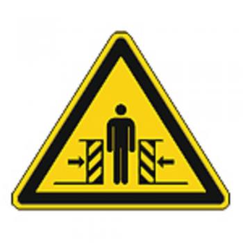 Schild Warnzeichen nach ISO 7010 - Warnung vor Quetschgefahr - 320300 Gr. ca. 19 x 16 cm