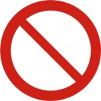 Schild Verbotszeichen nach ISO 7010 - allgemeines Verbotszeichen - 320481 rund Gr. ca. 20cm
