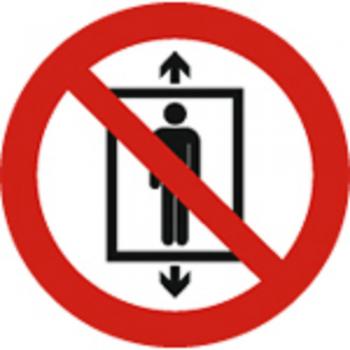 Schild Verbotszeichen nach ISO 7010 - Personenbeförderung verboten - 320505 rund Gr. ca. 20cm
