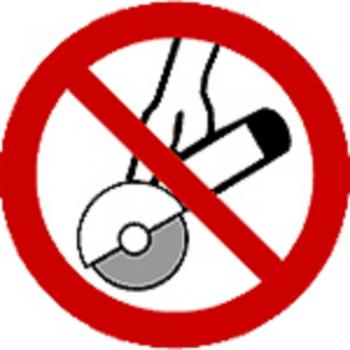 Schild Verbotszeichen nach ISO 7010 - Handgeführtes Schleifen verboten - 320512 rund Gr. ca. 20cm