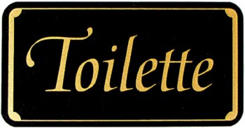 WC-Schild - Toilette - Gr. 150 x 75 mm - 308056