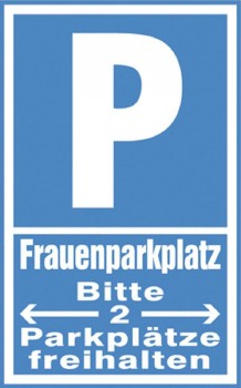 Parkplatz-Schild - FRAUENPARKPLATZ - 308664 - Gr. 40x25cm