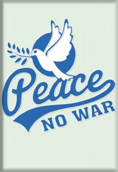 Magnet - Friedenstaube PEACE No WAR - Gr. ca. 8 x 5,5 cm - 36582