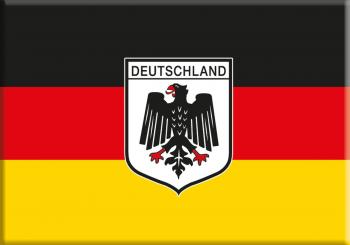 Magnet Kühlschrankmagnet - Deutschlandflagge mit Adler - Gr. ca. 8 x 5,5 cm - 36586