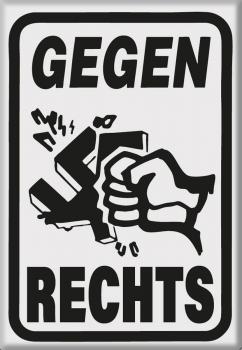 Magnet - GEGEN RECHTS - Gr. ca. 8 x 5,5 cm - 36611