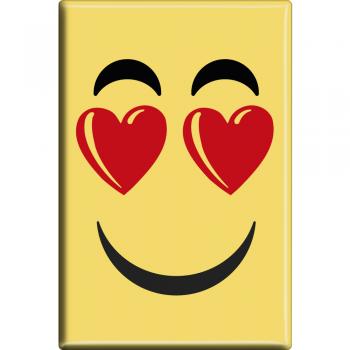 MAGNET - Emoji verliebt - Gr. ca. 8 x 5,5 cm - 37205 - Küchenmagnet