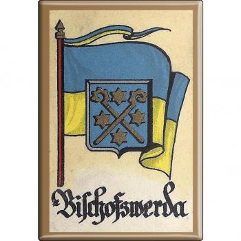 Küchenmagnet - Wappen Bischofswerda - Gr. ca. 8 x 5,5 cm - Magnet Kühlschrankmagnet