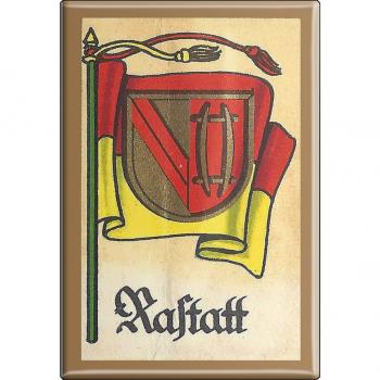 Küchenmagnet - Wappen Rastatt - Gr. ca. 8 x 5,5 cm - 37543 - Magnet Kühlschrankmagnet