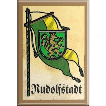 Küchenmagnet - Wappen Rudolfstadt - Gr. ca. 8 x 5,5 cm - 37545 - Magnet Kühlschrankmagnet