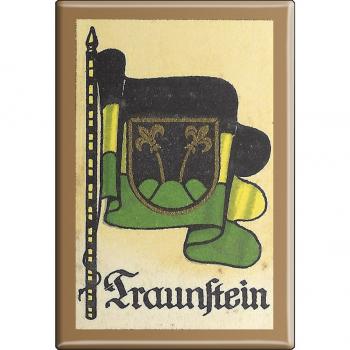 Kühlschrankmagnet - Wappen Traunstein - Gr. ca. 8 x 5,5 cm - 37550 - Magnet Küchenmagnet