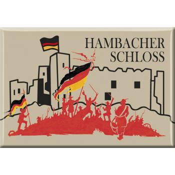 MAGNET - Hambacher Schloss - Gr. ca. 8 x 5,5 cm - 37630 - Küchenmagnet