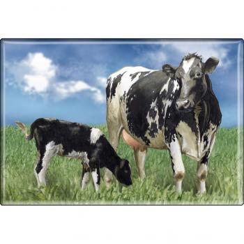 TIERMAGNET - Kuh Kälbchen - Gr. ca. 8 x 5,5 cm - 38312 - Küchenmagnet