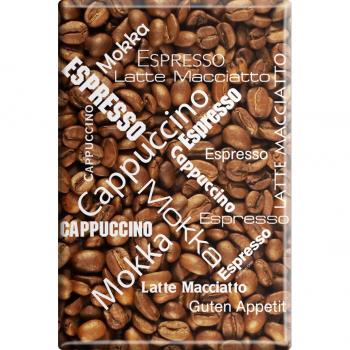 KÜCHENMAGNET - Espresso Cappuccino Mokka Kaffeenamen - Gr. ca. 8 x 5,5 cm - 38822 -  Magnet