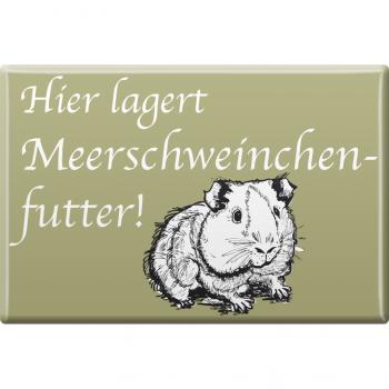 TIERMAGNET - Meerschweinchen - Hier lagert ... - Gr. ca. 8 x 5,5 cm - 38845 - Küchenmagnet