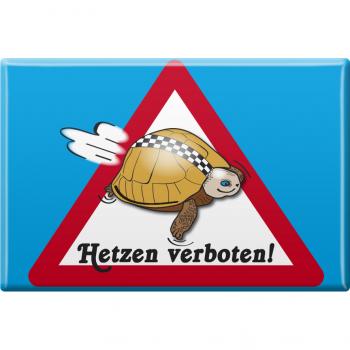 Kühlschrankmagnet - Hetzen verboten - Robbe - Gr. ca. 8 x 5,5 cm - 38858 - Magnet Küchenmagnet