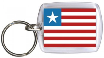 Schlüsselanhänger - LIBERIA - Gr. ca. 4x5cm - 81093 -  WM Länder