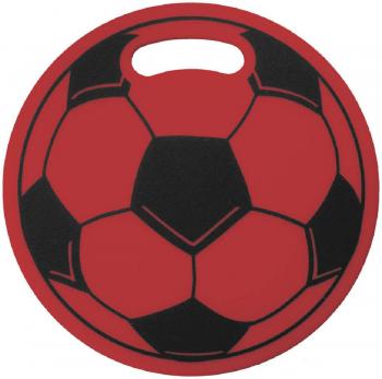 Schaumstoff- Sitzkissen - Fussball rot - ca  32 cm - 39969 - Sitzkissen
