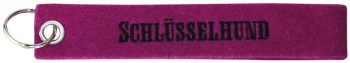 Filz-Schlüsselanhänger mit Stick SCHLÜSSELHUND Gr. ca. 17x3cm 14165 pink