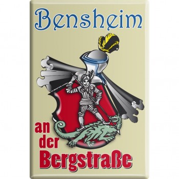 Küchenmagnet - Bensheim an der Bergstarße - Gr. ca. 8 x 5,5 cm - 38784 - Magnet