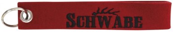 Filz-Schlüsselanhänger mit Stick Schwabe Gr. ca. 17x3cm 14180 rot