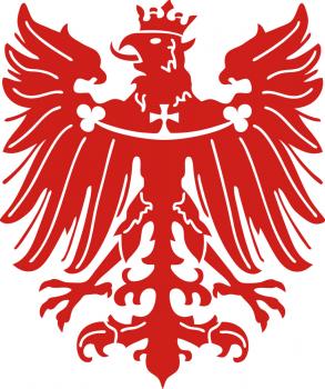 Aufkleber Wandapplikation - Preussen Adler - AP4098 - rot / 30cm