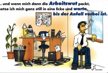 Witziges Schild - Wenn mich die Arbeitswut packt - 309230 - 30 x 20 cm - Arbeit Büro Job