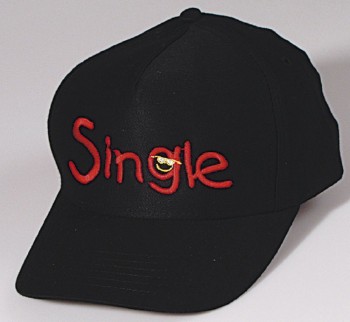 Baseballcap mit Stick - Single - 68558 schwarz