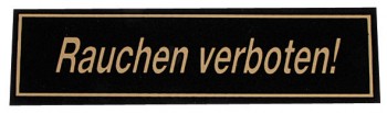 Verbotsschild - RAUCHEN VERBOTEN - schwarz - Gr. ca. 90 x 25 mm - 308004