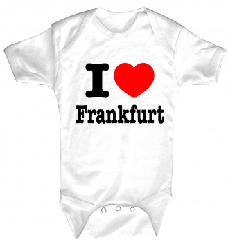 Babystrampler mit Print – I love Frankfurt – 08325 weiß - 18-24 Monate