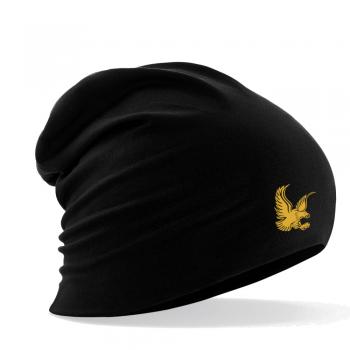 Longbeanie Slouch-Beanie Sommerbeanie mit Textildruck - ADLER - SB55061