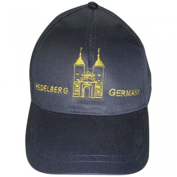 Baseballcap mit Einstickung - Heidelberg Dom Germany - 68860 schwarz