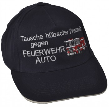 Baseballcap - Tauschgeschäft ... Freundin gegen Feuerwehrauto - 68165 schwarz