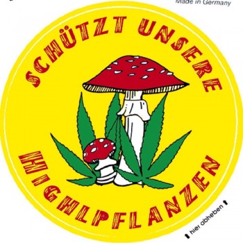 PVC Aufkleber - Schützt unsere HIGHLpflanzen - 303015 Gr. 10cm
