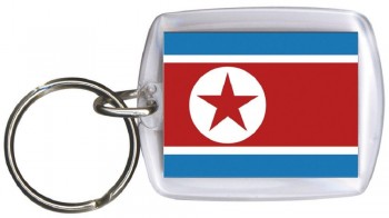 Schlüsselanhänger Anhänger - NORDKOREA - Gr. ca. 4x5cm - 81122 - Keyholder WM Länder