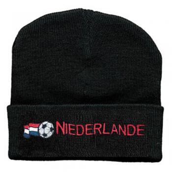 Hip-Hop Mütze Fussball Niederlande Flagge 51094 schwarz