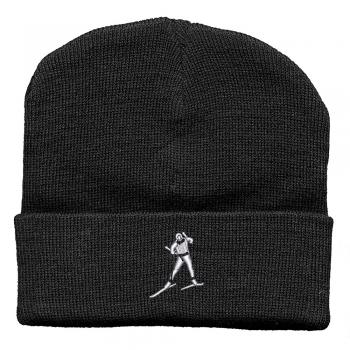 Hip-Hop Mütze Einstickung Skilangläufer 51267 schwarz