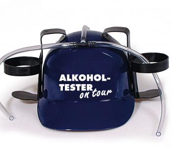 Trinkhelm Spaßhelm mit Print - Alkoholtester on Tour - 51630 blau