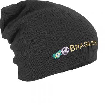 Longbeanie Slouch-Beanie Brasilien Fussball 54581