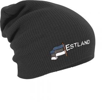 Longbeanie Slouch-Beanie Estland Fussball 54585